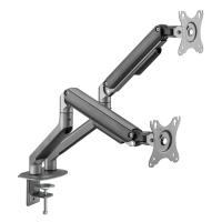Gembird Desk mounted adjustable double monitor arm, space grey