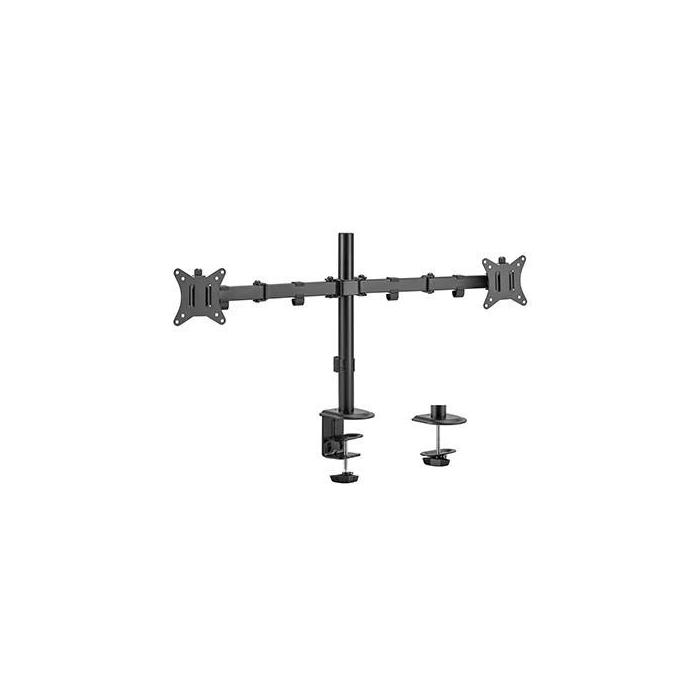 Gembird MA-D2-01 monitor mount / stand 81.3 cm (32'') Desk Black