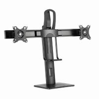 Gembird MS-D2-01 monitor mount / stand 68.6 cm (27'') Desk Black
