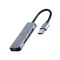 Gembird UHB-U3P1U2P3-01 laptop dock/port replicator Wired USB 3.2 Gen 1 (3.1 Gen 1) Type-C Silver