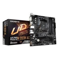 GIGABYTE A520M DS3H AC Motherboard - AMD Ryzen 5000 Series CPUs, 5+3 Phases VRM, up to 4733MHz DDR5 (OC), 1xPCIe 3.0 M.2, GbE LAN, WIFI 5, USB 3.2 Gen 1