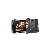 GIGABYTE B550M K Motherboard - AMD Ryzen 5000 CPUs, up to 4733MHz DDR4, 1xPCIe 4.0 + 1xPCIe 3.0 M.2, 1GbE LAN, USB 3.2 Gen 1