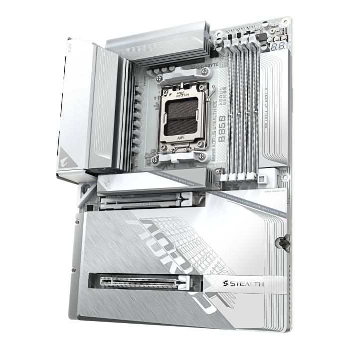 GIGABYTE B850 AORUS STEALTH ICE Motherboard - AMD Ryzen 9000 Series CPUs, 14+2+2 Phases Digital VRM, up to 8200MHz DDR5 — image 12 of 14