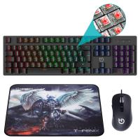 Hiditec Pack GK400 keyboard Mouse included Gaming USB Black