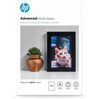 HP Advanced Photo Paper, Glossy, 250 g/m2, 10 x 15 cm (101 x 152 mm), 25 sheets