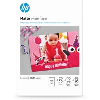 HP Matte Photo Paper, 180 g/m2, 10 x 15 cm (101 x 152 mm), 25 sheets
