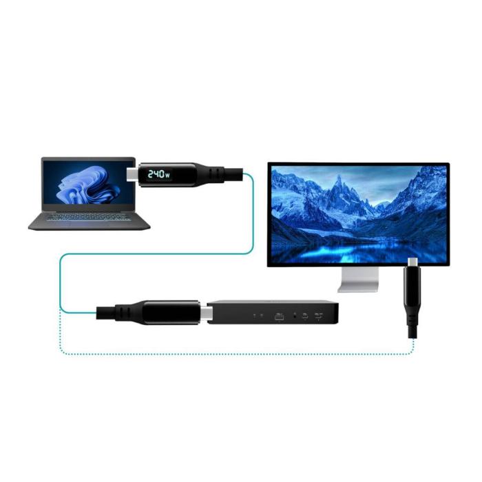 i-tec Thunderbolt 4/USB4 Class Pro Cable 240W with LCD (40 Gbps, 150 cm) — image 13 of 18