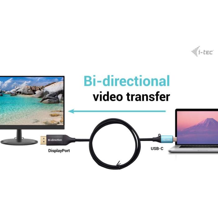 i-tec USB-C DisplayPort Bi-Directional Cable Adapter 8K/30Hz 150cm — image 3 of 3