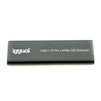 iggual IGG317020 storage drive enclosure SSD enclosure Black M.2