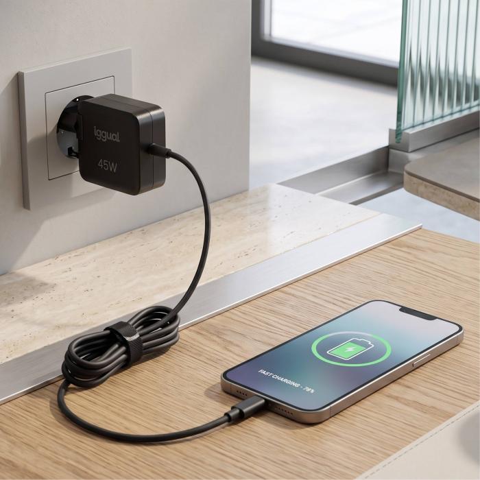iggual IGG321270 power adapter/inverter Indoor 45 W Black — image 12 of 12