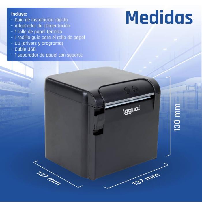 iggual TP9000 label printer Direct thermal 203 x 203 DPI 300 mm/sec Wired Ethernet LAN — image 16 of 38