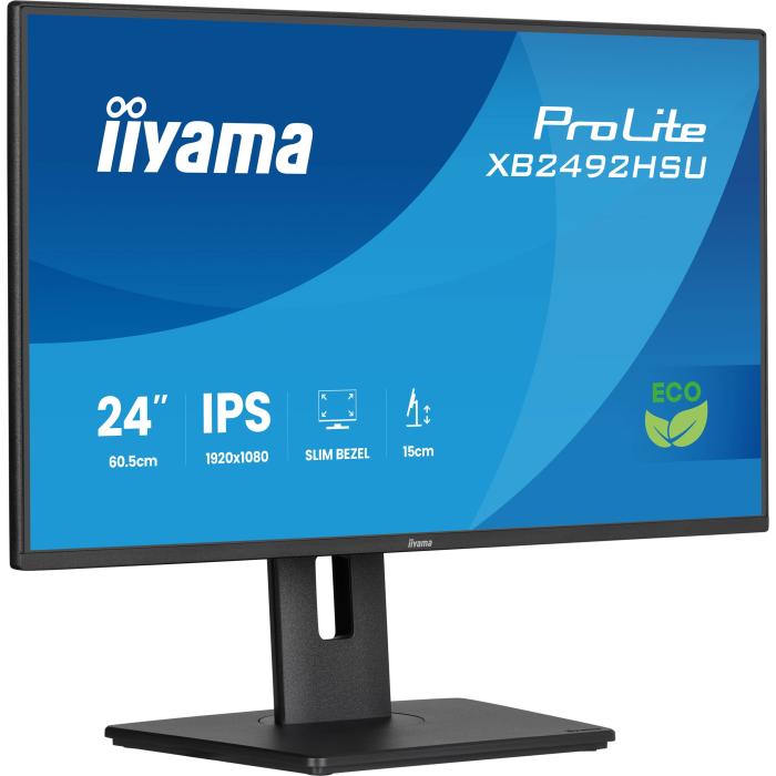 iiyama ProLite 24” IPS Full HD panel with 4-side slim bezel, B energy class and height adjustable stand — image 25 of 40