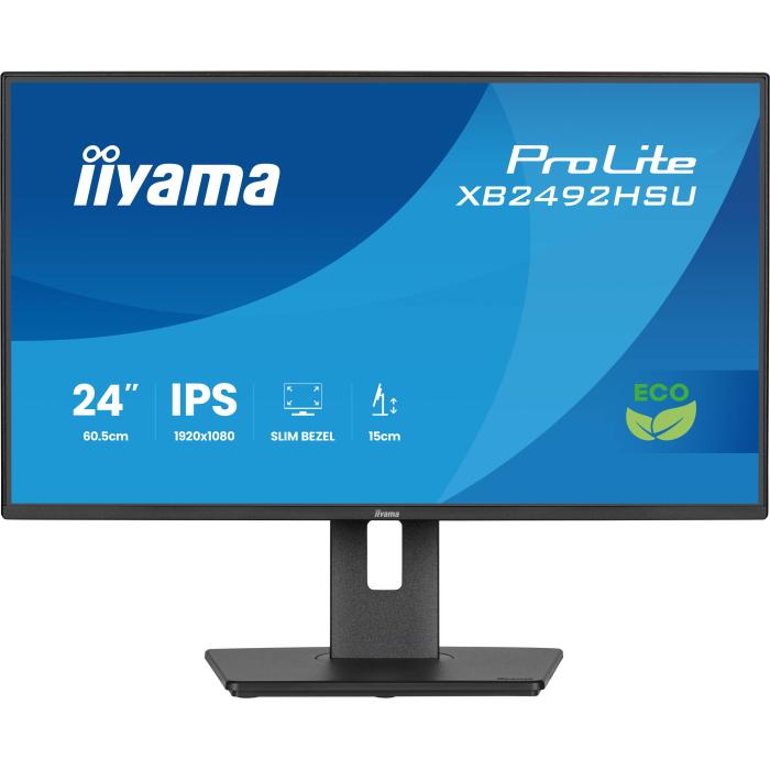 iiyama ProLite 24” IPS Full HD panel with 4-side slim bezel, B energy class and height adjustable stand — image 23 of 40