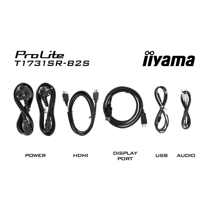 iiyama ProLite T1731SR-B2S computer monitor 43.2 cm (17'') 1280 x 1024 pixels SXGA LCD Touchscreen Table Black — image 16 of 32