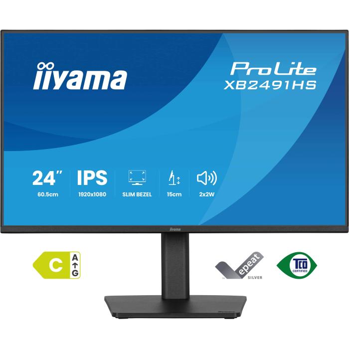 iiyama ProLite XB2491HS-B1 computer monitor 60.5 cm (23.8'') 1920 x 1080 pixels Full HD Black — image 2 of 40