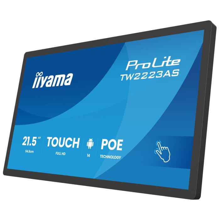 iiyama TW2223AS-B3P Signage Display Interactive flat panel 54.6 cm (21.5'') Wi-Fi 450 cd/m² Full HD Black Touchscreen — image 5 of 26