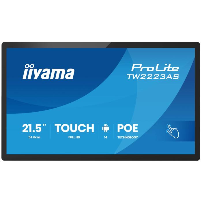 iiyama TW2223AS-B3P Signage Display Interactive flat panel 54.6 cm (21.5'') Wi-Fi 450 cd/m² Full HD Black Touchscreen — image 3 of 26
