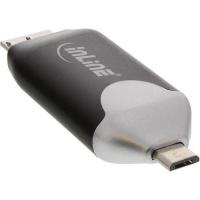 InLine 66779B card reader Micro-USB Black, Grey