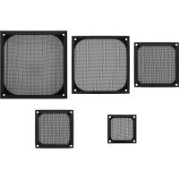 InLine Fan grid aluminum filter, black, 80x80mm