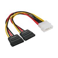 InLine Internal Power Y-Cable 1x 5.25'' / 2x SATA power 0.20m