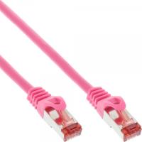 InLine Patch Cable S/FTP PiMF Cat.6 250MHz PVC copper pink 1m