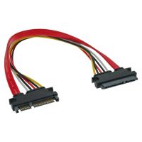 InLine SATA Data + Power Cable SATA 6Gb/s male / female 0.30m