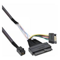 InLine U.2 connection cable, SSD with U.2 (SFF-8639) to SFF-8643 + power, 0.75m