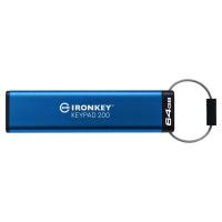 Kingston Technology IronKey 64GB Keypad 200, FIPS 140-3 Lvl 3 AES-256 Hardware Encrypted