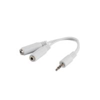 Lanberg AD-0024-W audio cable 0.1 m 3.5mm 2 x 3.5mm White