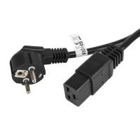 Lanberg CA-C19C-10CC-0018-BK power cable Black 1.8 m CEE7/7 C19 coupler