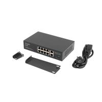 Lanberg RSFE-8P-2GE-120 network switch Unmanaged Gigabit Ethernet (10/100/1000) Power over Ethernet (PoE) 1U Black