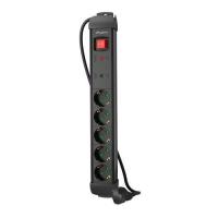 Lanberg SP1-05F-0150-BK power extension 1.5 m 5 AC outlet(s) Indoor Black, view image 3 of 6