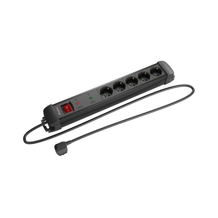 Lanberg SP1-05F-0500-BK power extension 5 m 5 AC outlet(s) Indoor Black — image 3 of 7