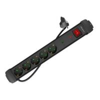 Lanberg SP1-05F-0500-BK power extension 5 m 5 AC outlet(s) Indoor Black