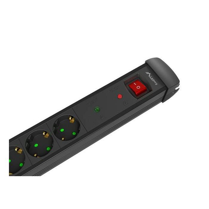 Lanberg SP1-05F-0500-BK power extension 5 m 5 AC outlet(s) Indoor Black — image 5 of 7