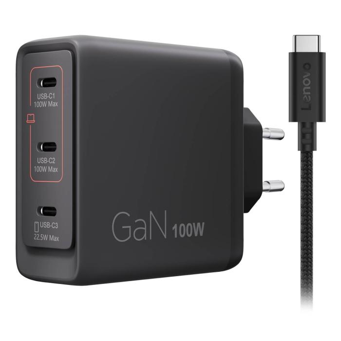 Lenovo G0A6100BEU mobile device charger Universal Black AC Fast charging Indoor — image 10 of 16