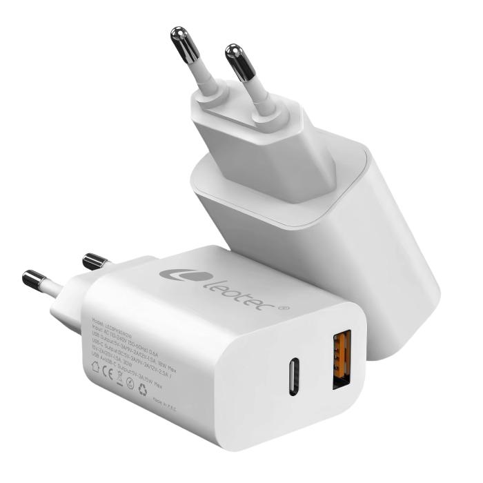 Leotec LECSPH30W2W mobile device charger Universal White AC Indoor — image 3 of 8
