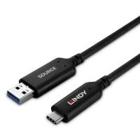 Lindy 50m USB 3.2 Gen 1 Type A to C Fibre Optic Hybrid Cable, view image 8 of 10