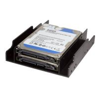 LogiLink AD0010 drive bay panel 2x 3.5'' Bezel panel Black