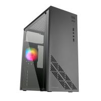 Mars Gaming MC100 ATX PC Case 90mm Fan FRGB Convect-Cool Black