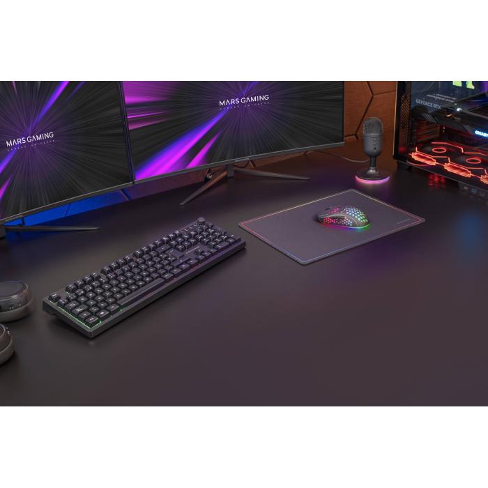 Mars Gaming MCPWXPT keyboard Mouse included RF Wireless + USB QWERTY Portuguese Black — image 33 of 34