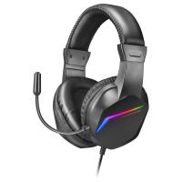 Mars Gaming MH122 Black, FRGB Over Ear Gaming Headset with Microphone, HiFi Sound, Sound Cancellation, Ultra Lightweight, PS4 PS5 Xbox Switch Tablet Windows Mac