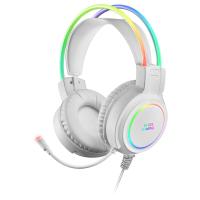 Mars Gaming MHRGBW Chroma RGB Flow Headset Microphone Spatial Sound White