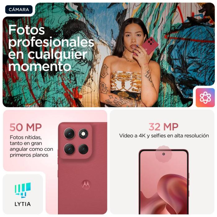 Motorola moto g86 5G 16.9 cm (6.67'') Dual SIM Android 15 USB Type-C 8 GB 256 GB 5200 mAh Pink — image 19 of 22