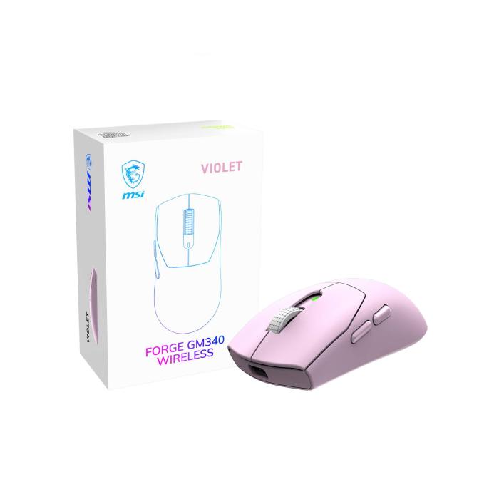 MSI Forge Gm340 Wireless Violet mouse Gaming Ambidextrous RF Wireless + Bluetooth Optical 12000 DPI