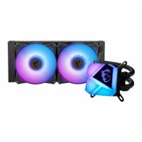 MSI MAG CORELIQUID C280 Liquid CPU Cooler '280mm Radiator, 2x 140mm ARGB PWM Fan, ARGB lighting, Center Supported, Compatible with Intel and AMD Platforms, Latest LGA 1700 ready'