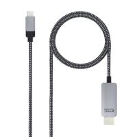 Nanocable 10.15.5103 video cable adapter 3 m USB Type-C HDMI Aluminium, Black