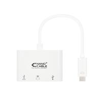 Nanocable 10.16.4302 laptop dock/port replicator USB 3.2 Gen 1 (3.1 Gen 1) Type-C White