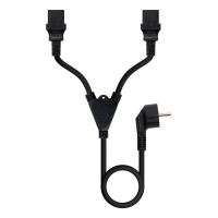 Nanocable 10.22.0100-L300 power cable Black 3 m CEE7/7 2 x C13 coupler