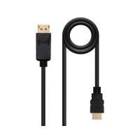 Nanocable Converter cable DISPLAYPORT to HDMI, DP/M - HDMI/M, Black, 10 m